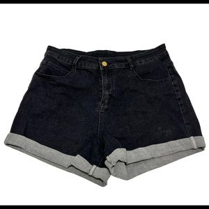 Black Shorts Size XL Cotton Spandex Blend